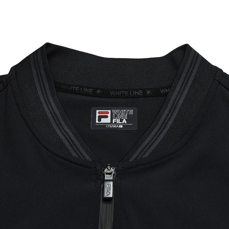 Fila White Minimalist Fashion Classic Trendy Casual Versatile Comfortable Woven Jacket Men Jacket Black F61M613709FBK
