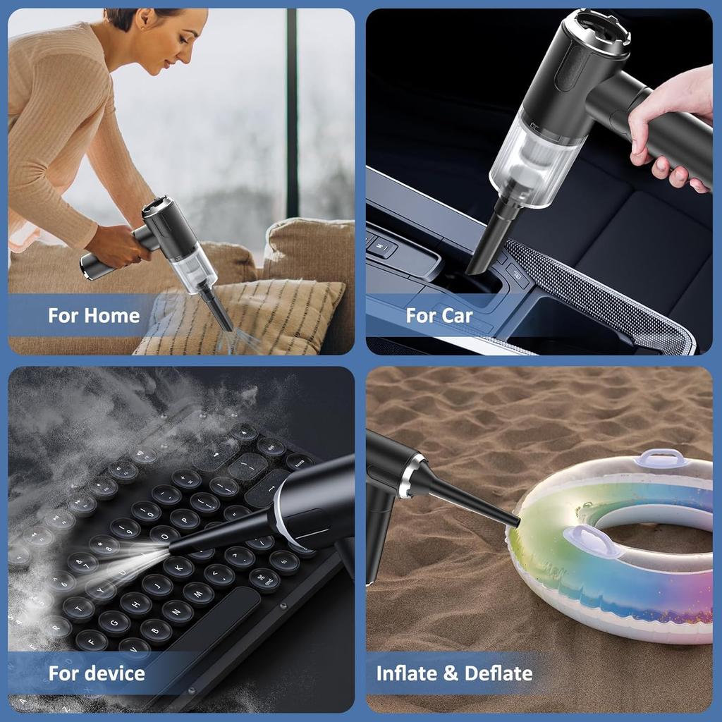 Mini Portable Vacuum Cleaner, Handheld Car Vacuum Cleaner Strong Suction Handheld Vacuum High Power, Rechargeable Vacuum Cleaner