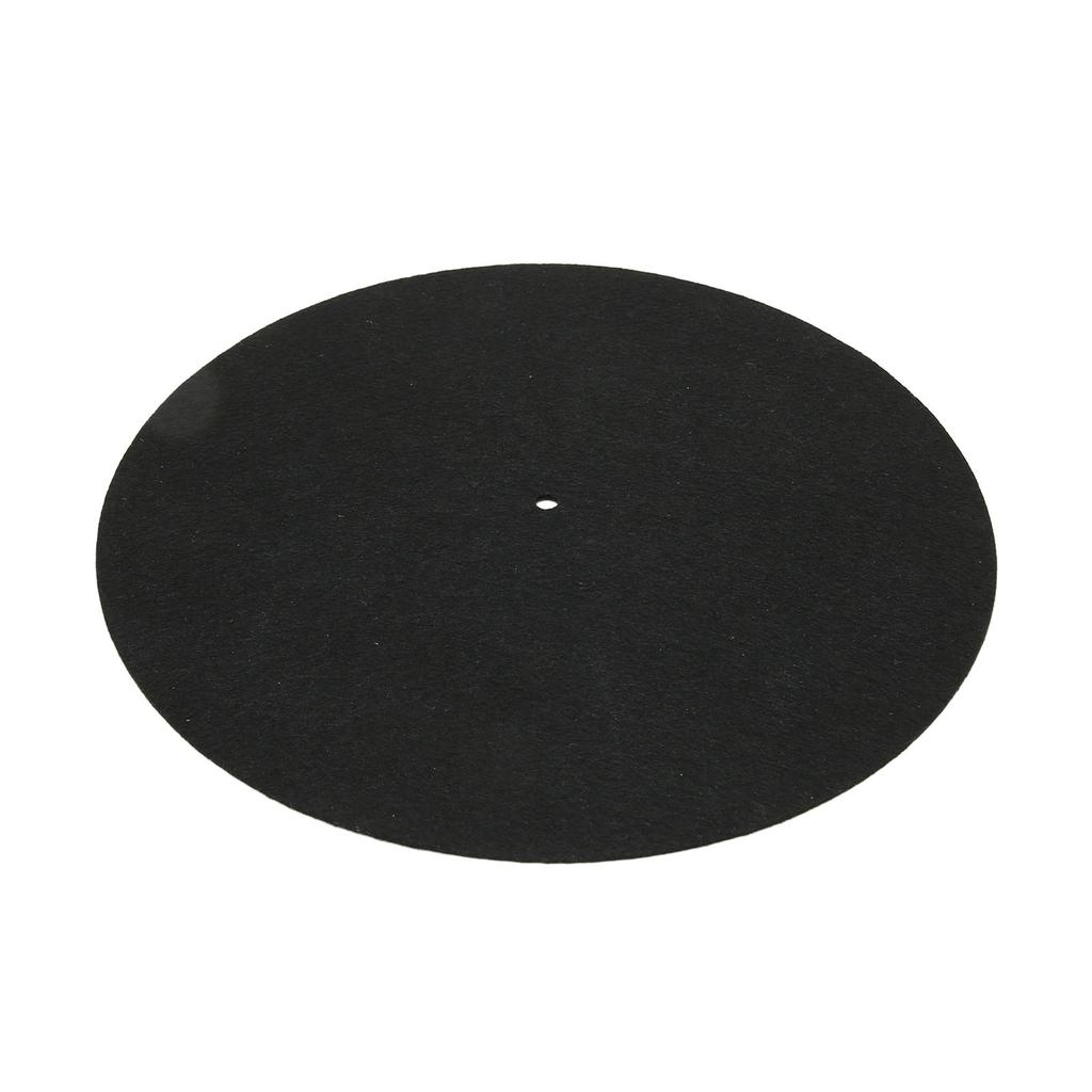 Turntable Slipmat Wool Mat Prevent Vibration Slip Static Record Platter Mat Black Mat for LP Vinyl Record Player