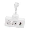 Vícenásobná zásuvka s vypínačem Zásuvkový adaptér 2cestný se 2 USB 2 Typ C 6 v 1 Distribuce