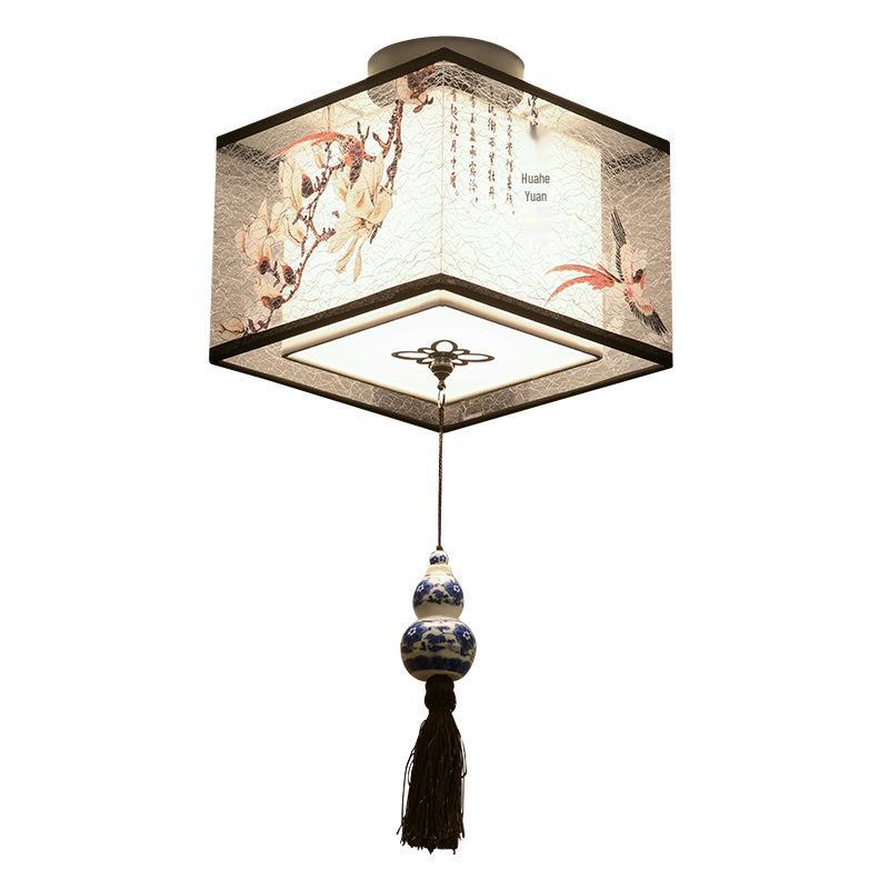 LED Ceiling Light for Balcony, Hallway, or Bedroom - New Chinese Style Small Pendant Light