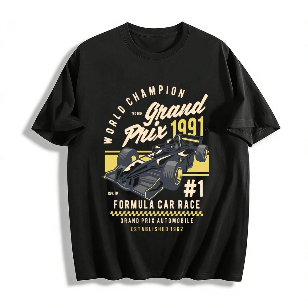 

1991 Grand Prix World Champion Formula Car Race Graphic Tee Pure cotton T-shirt 6XL