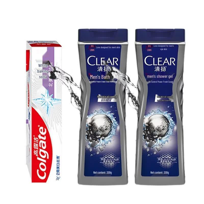 Colgate Toothpaste & Clear Men Shower Gel Bundle