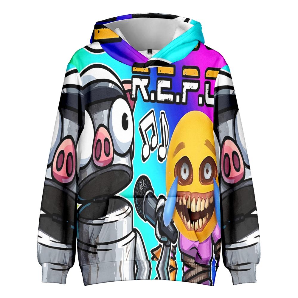 REPO Hoodies Streetwear Cartoon Printed Hooded Sweatshirt Men Women Cosplay Sports Pullovers