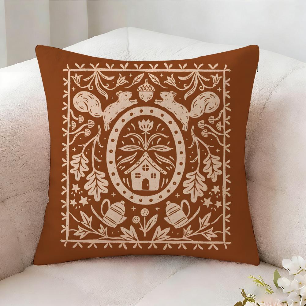 Butterfly Bird And Flower Pillow Case Pillowcase, Double-Sided Printed, Sofa Cushion, Bedroom Headboard Pillow