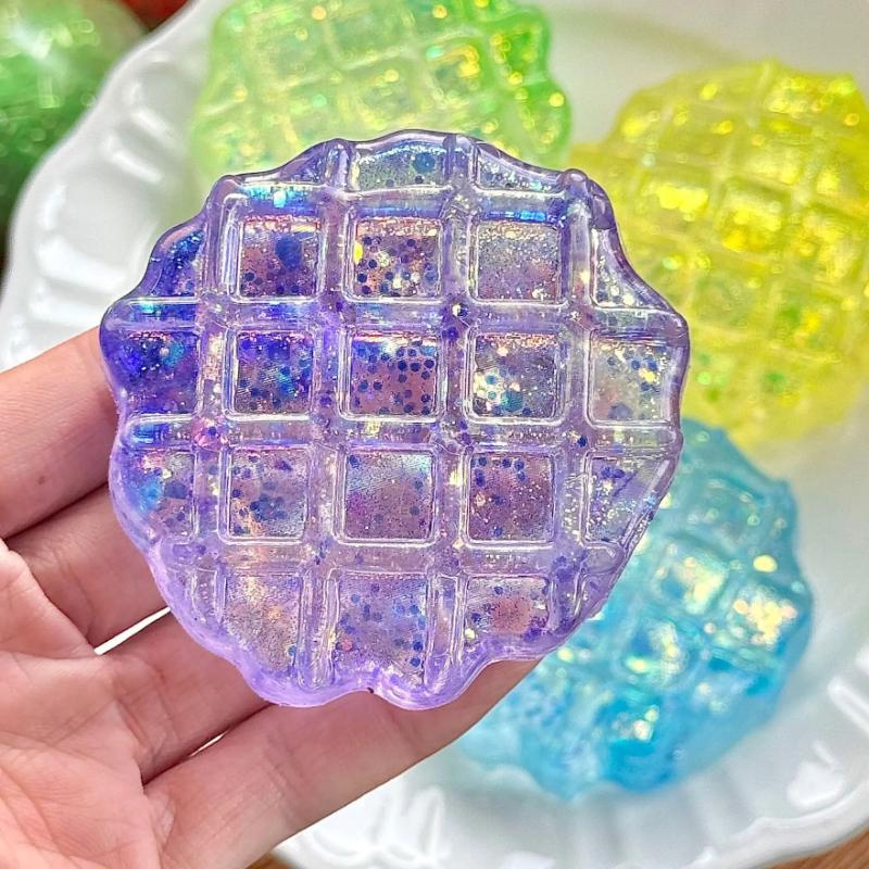 

Squishy Waffle Cake Maltose Fidget Toy Soft Bread Maltose Anti Stress Toy Relieve Anxiety Decompressions Vent Squeeze Toy