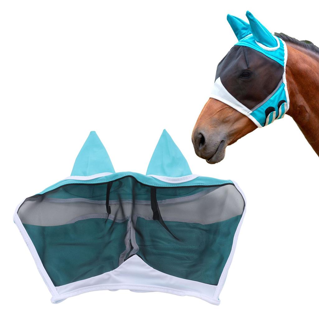 Horse Fly Mask Breathable Comfortable Soft Fine Mesh Design Horse Face Mask Horse Supplies with Ears