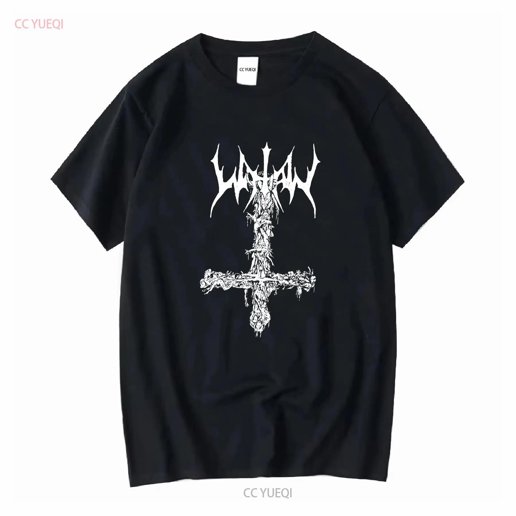 Mens Watain Crucifix T Shirt Medium Black Vintage Washed Fashion Casual Homme Slightly Stylish Breathable Graphic Streetwear S разноцветный