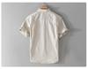 Men's Japanese-Style Summer Color-Block Short-Sleeve Cotton Shirt
