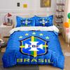 Set Biancheria da Letto Brasile CBF Blu Copripiumino Copripiumino Federe (1 * Copripiumino 2 * Federe, senza piumino)