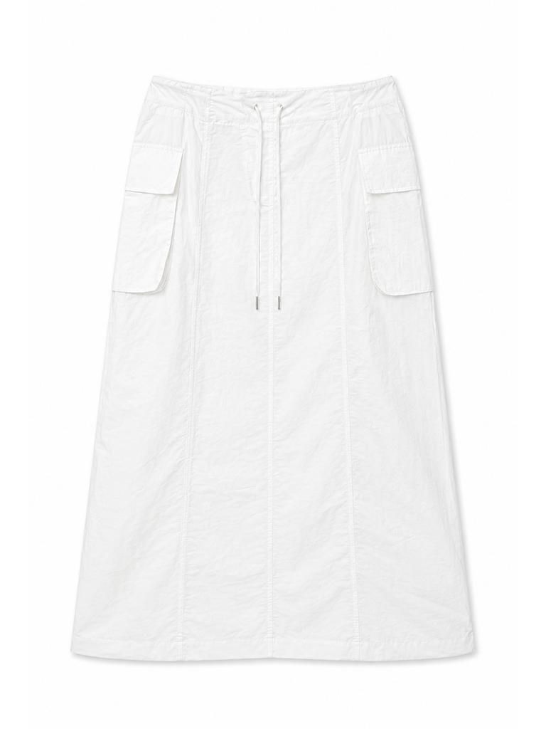 Chaenseseunoi Lune Utility String Nylon Cargo Long Skirt (Black Charcoal White)/W262Sk04