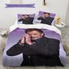 1PC Johnny Hallyday pattern Bedding Quilt Set Quilt Cover Pillowcase Home Decoration Birthday Gift (1 * duvet cover + 19 * pillowcase, without core)