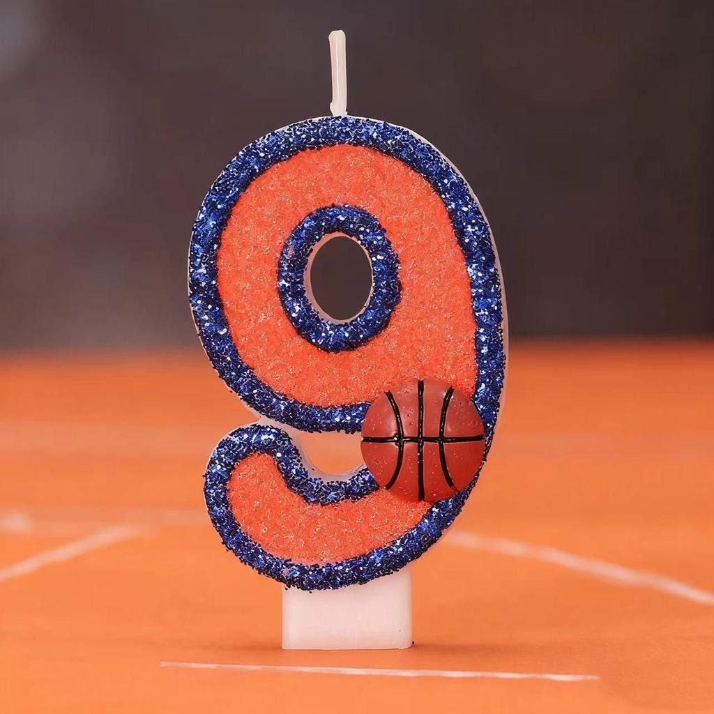 Vitality Basketball 0-9 Free Matching Combination Digital Candles Birthday candles are perfect for high-end baking cake decorati