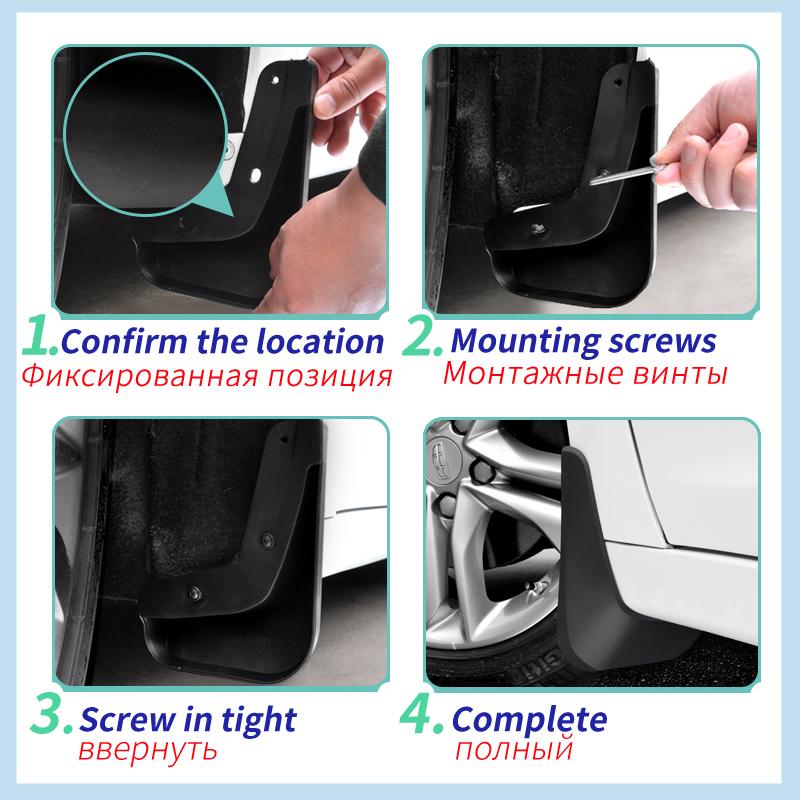 1Set Car Front Rear Mudguards For KIA Sportage (SL) 2011-2016 Accessories Mudflaps 1Set/4Pcs Fenders