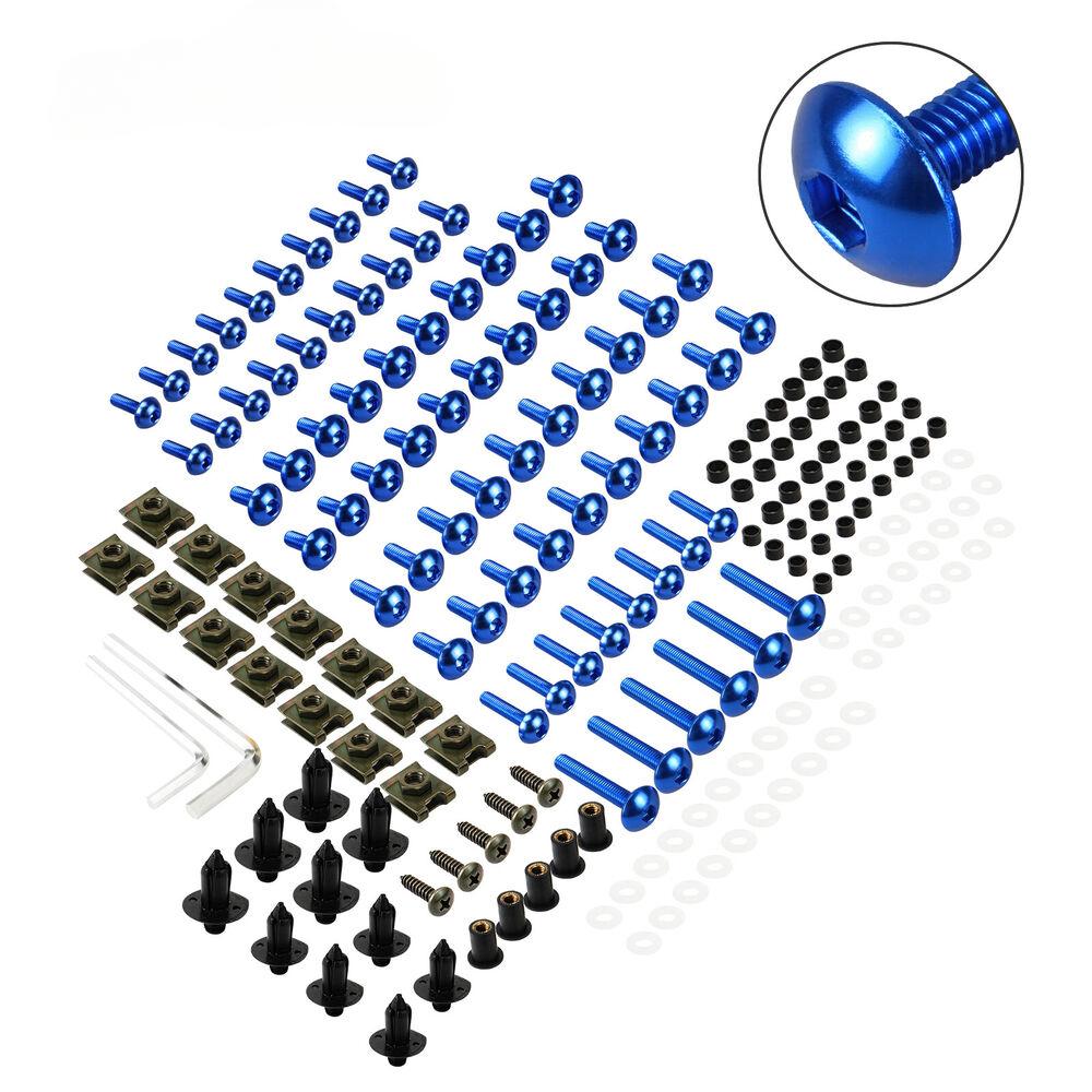 190PCS Motorcycle Windscreen Fairing Bolts Fastener Clip Screws Kit For SUZUKI GSXR 600 750 1000 K1 K2 K3 K4 K5 K6 K7 K8 K9 K10