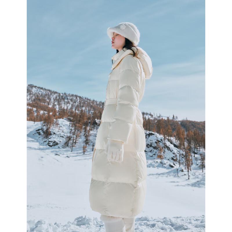 Autumn Water Yi Ren Winter 2025 Hooded Stand-Collar Down Jacket M