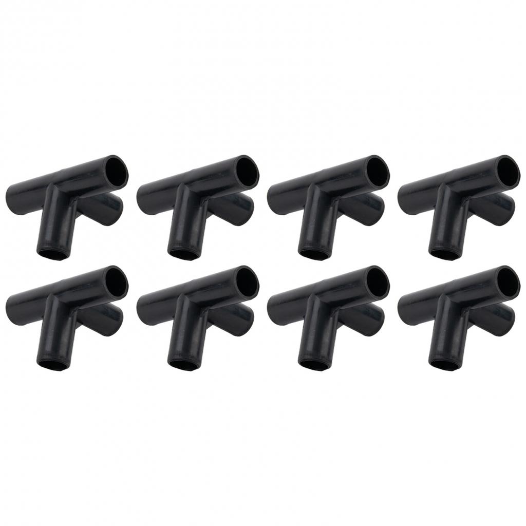 Simplify Your For DIY Projects with 8PCS Reliable Black PVC Connectors