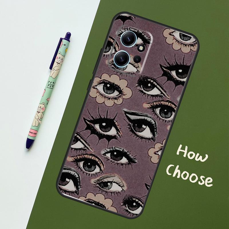 

Scary Face Eyes Case For Xiaomi Redmi Note 13 10 11 12 14 15 Pro Plus Cover For Redmi 15C 15 14C 10C 12C 13C Redmi Note 15 5G