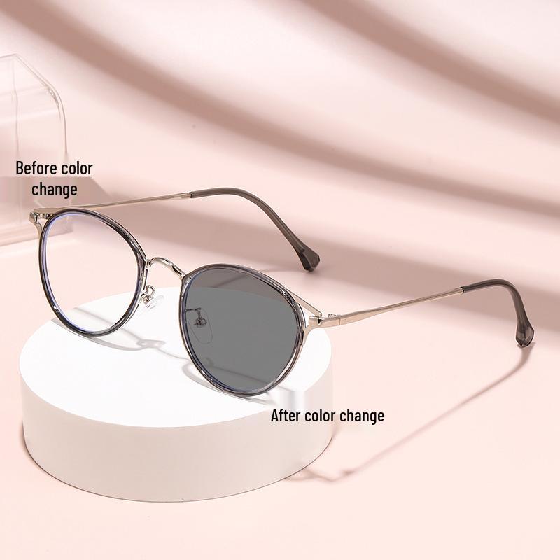 Color-Changing Cat-Eye TR Frame Glasses with Blue Light Protection
