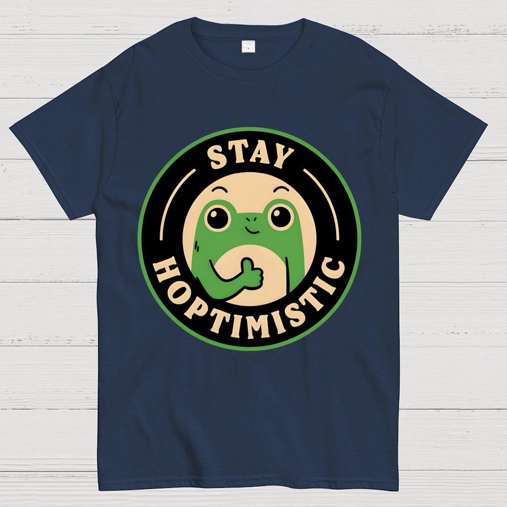 Stay Hoptimistic Cotton Summer Casual Cool Loose T-Shirt