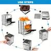 Portable Folding Stainless Steel Charcoal Stove Lightweight Wood Burning Camp BBQ Grill For Outdoor Cooking