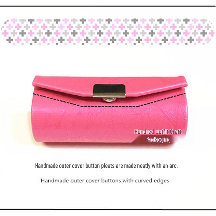Leather Lipstick Case with Mirror - Portable Gift Storage Box