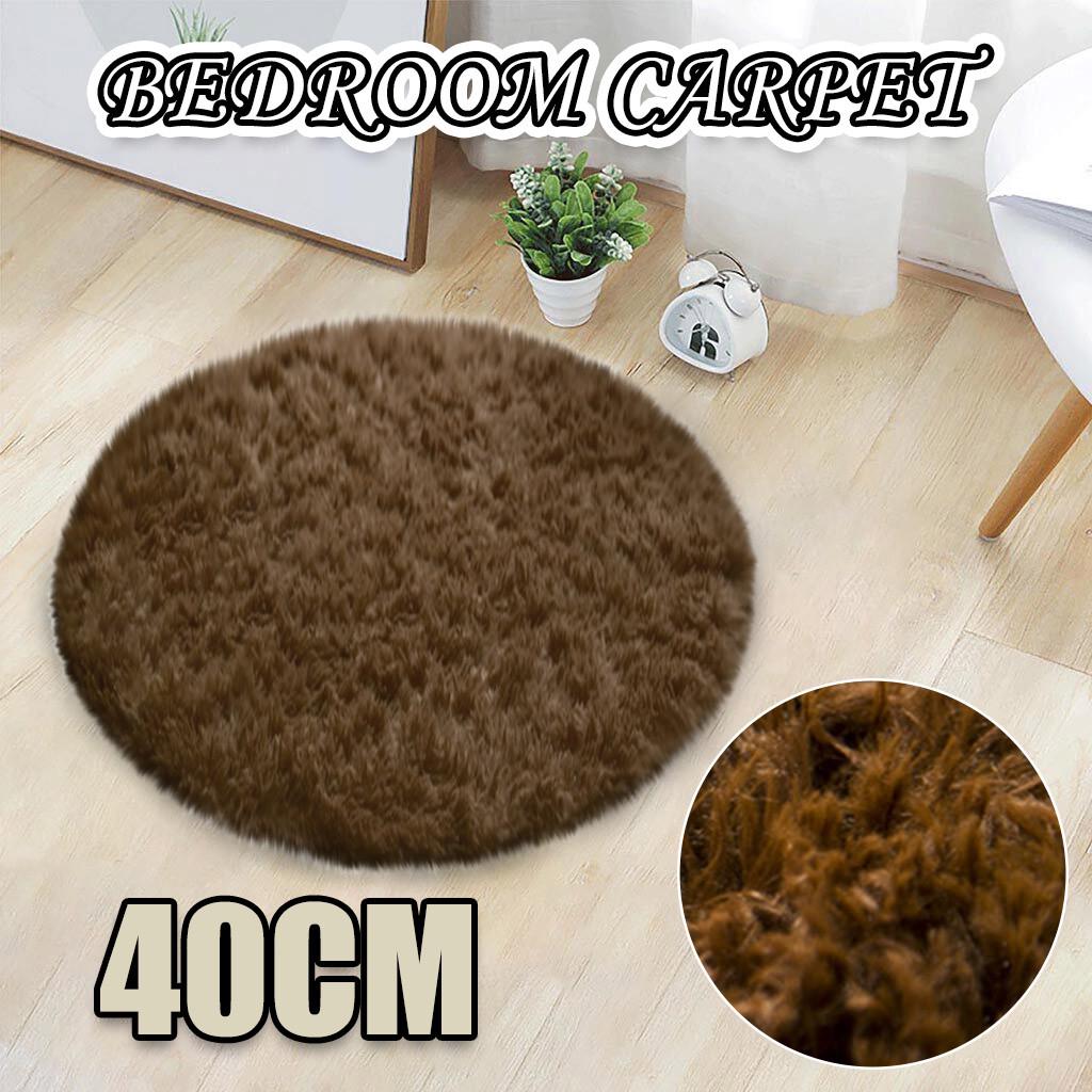 Home Decor Soft Bath Bedroom Non-Slip Floor Shower Rug Yoga Plush Round Mat