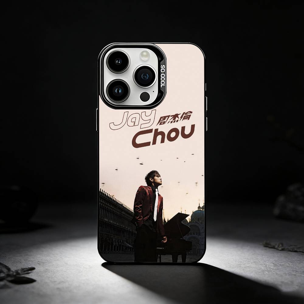 Singer Jay Chou Phone Case For iPhone 17,16,15,14,13,12,11 Plus,Pro Max,XS,Colored silver phone case