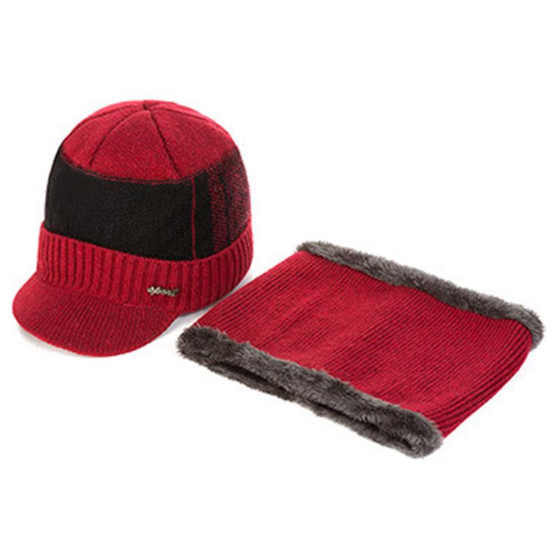2/1PC Winter Hats Knit Cap Men And Women Velvet Hat Coral Fleece Scarf Outdoor Riding Hat Warm Plus Velvet Neck Protect Cap