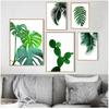 Nordic Posters And Prints Wall Art Picture Home Decoration Fresh Green Cactus Big Tropical Leaves Canvas Painting Plants