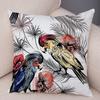 Exotic Flower Cushion Cover Orchid Palm Leaf Design Decorative Throw Pillow Case Living Room Bedroom Sofa Decor