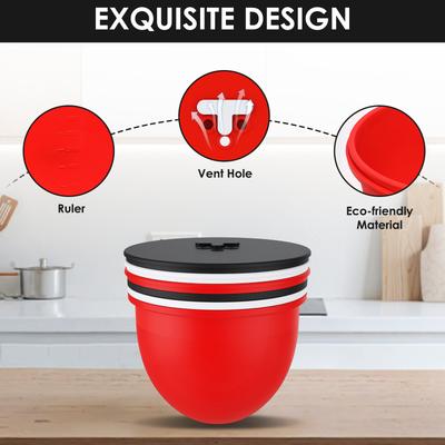 Vacuum Vent Lid Silicone Bowl Lid For Dough Fermentation Blender Lid With Vent Versatile For Mixing Blending Storing