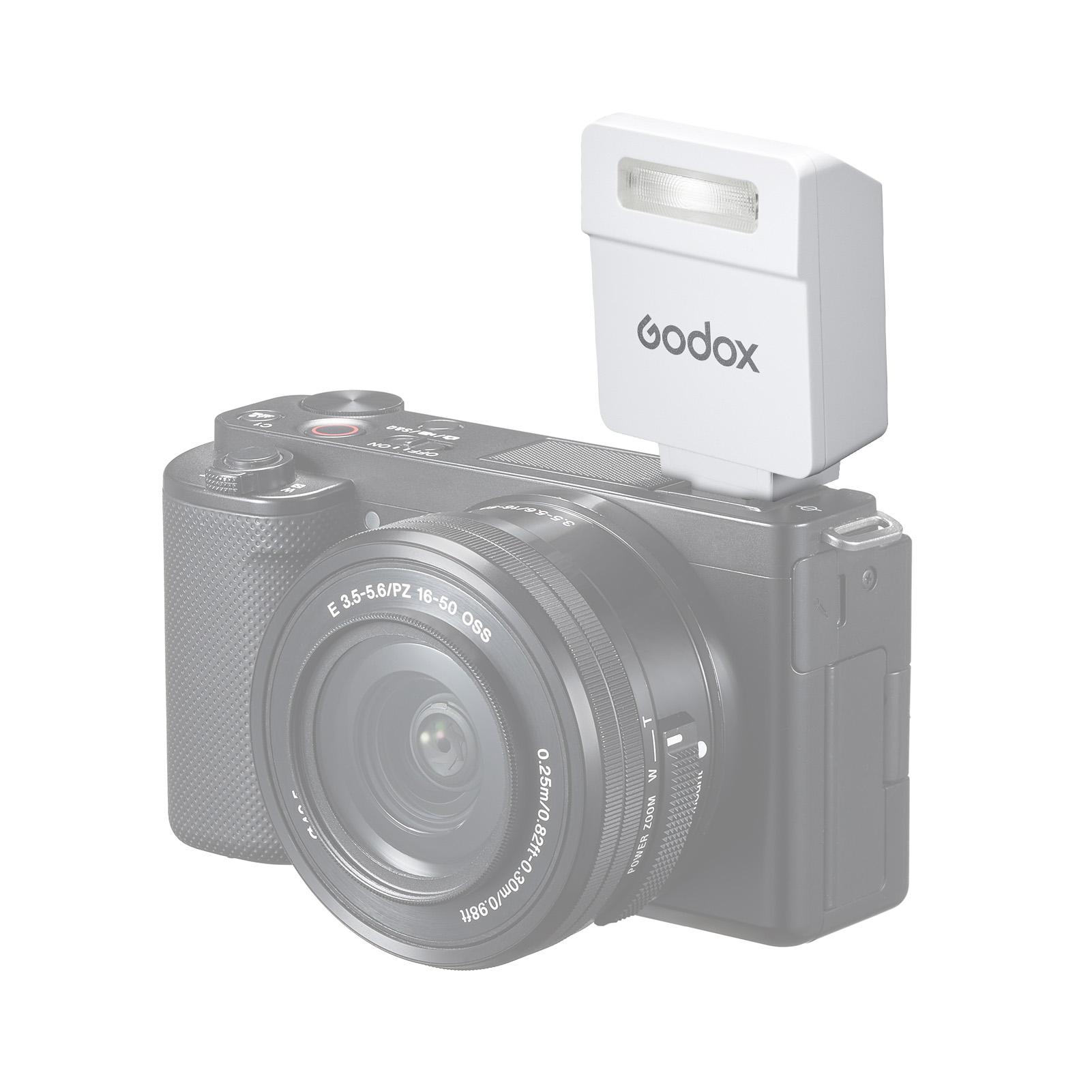 

Small Camera Flash On Camera Flash 5 Power Levels 3s Recycle Time 440 Full Power Flashes with Type C Charging Battery