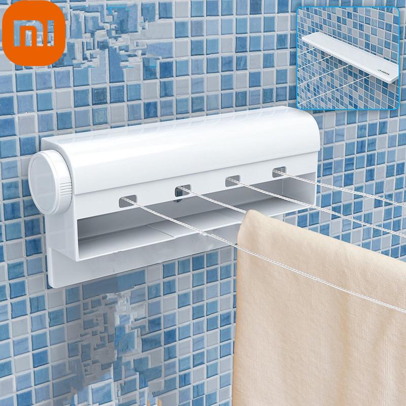 

Настенная выдвижная веревка для белья Xiaomi, вешалка для белья на открытом воздухе, телескопическая сушилка для одежды