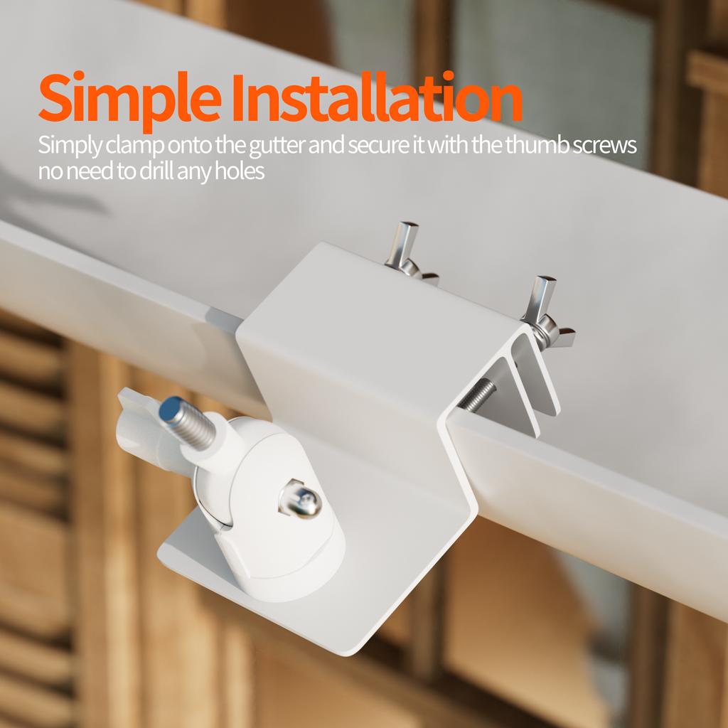 Original Mini-Dachrinnenhalterung Kompatibler Starlink-Rohradapter Verstellbares Aluminiumlegierungs-Montageset