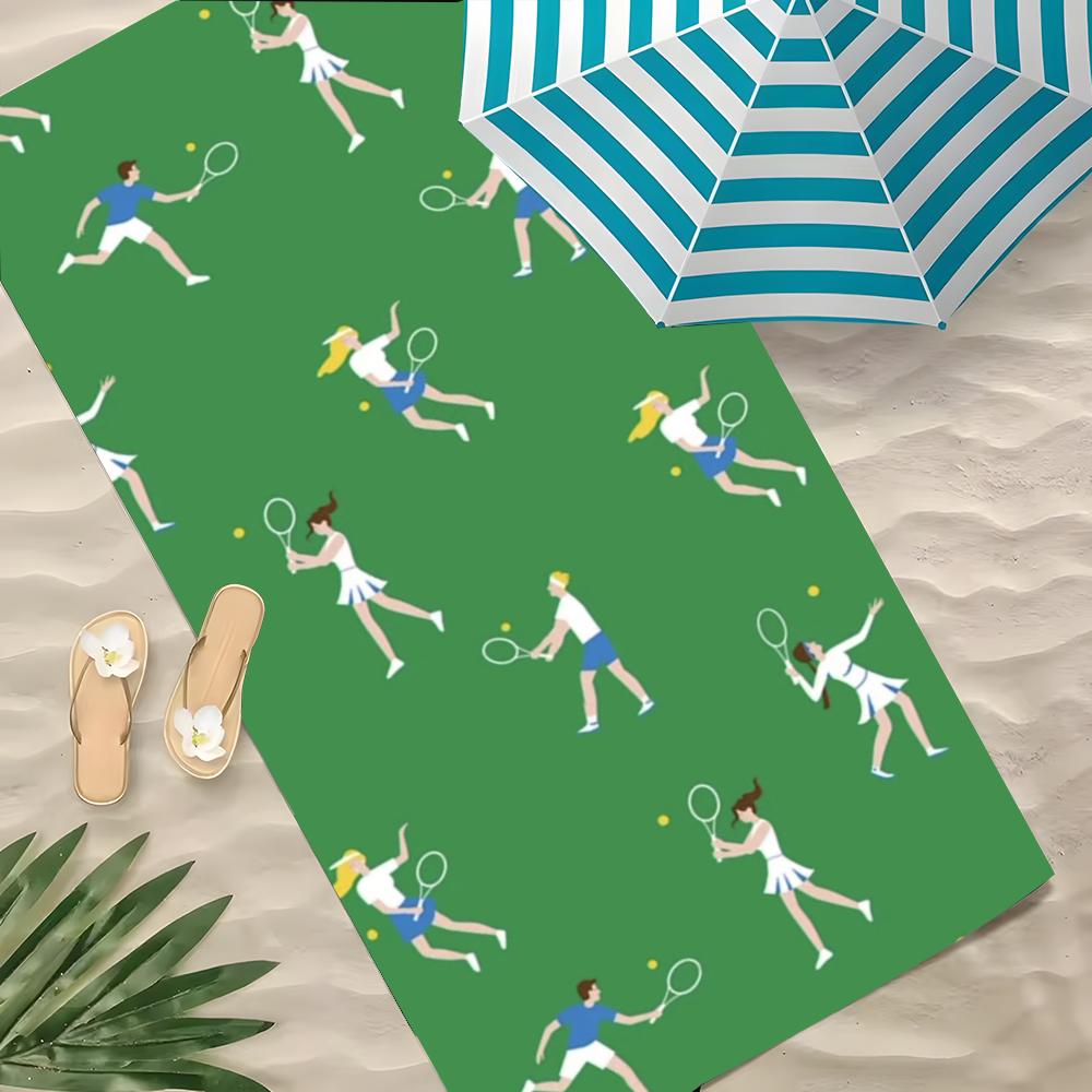 U-US Open Handtuch Polyester Strandhandtuch Schnelltrocknend Sandfrei Badetuch für Sommer Pool Reisen Urlaub