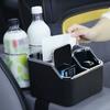 Faltbare Auto-Armlehnen-Aufbewahrungsbox mit Getränkehalter, Handyhalter, wasserdichtem Taschentuchhalter, abnehmbar, große Kapazität