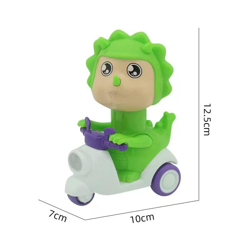 Little Duck Pull-Back Gliding Toy Motorcycle for Kids - Cartoon Educational Toddler Toy