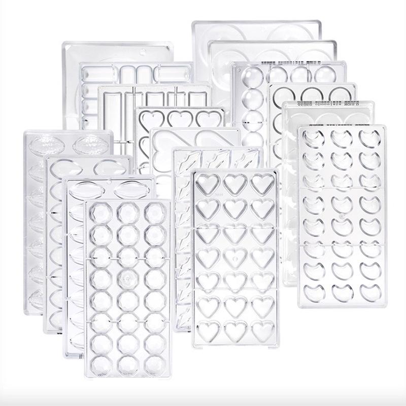Clear DIY Candy Chocolate Molds - Sturdy Plastic Baking Molds