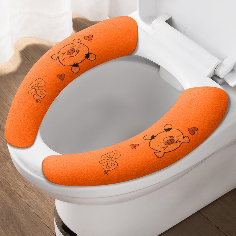Universal Toilet Seat Cover Cartoon Toilet Sticker Toilet Sticky Seat Cushion Wash Bathroom Heater Seat Cover Cushion Cushion