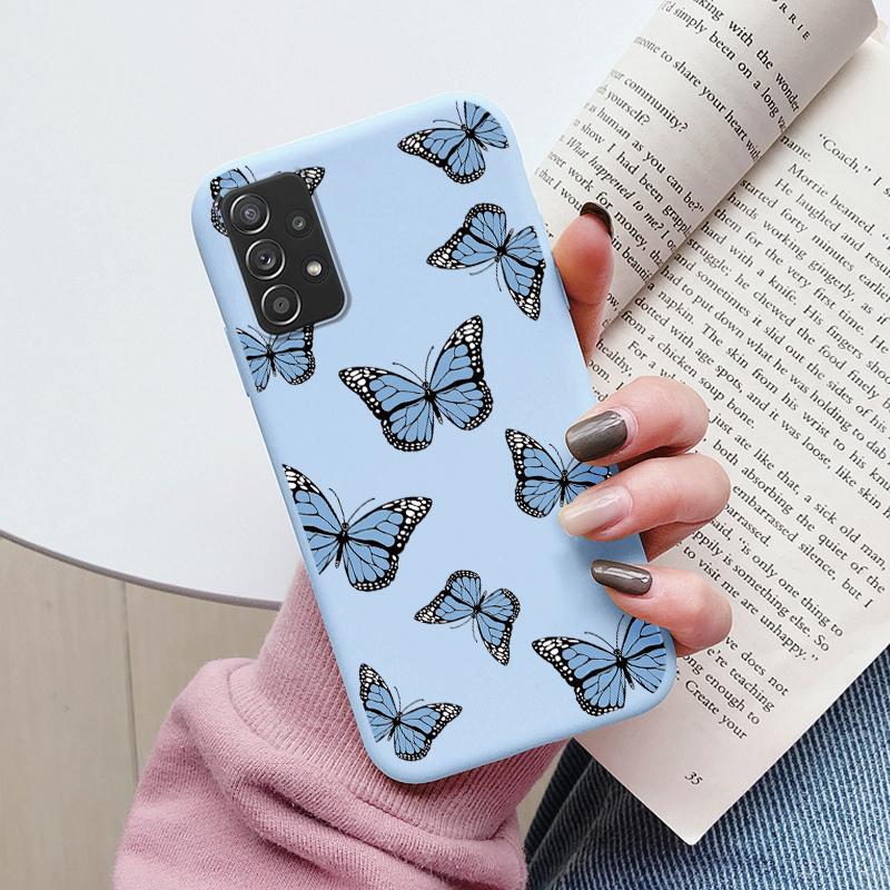Soft Case For Samsung Galaxy A73 5G Phone Cover Cute Flowers Butterfly Fundas TPU Coque For Samsung A73 A 73 5G Bumper Cases