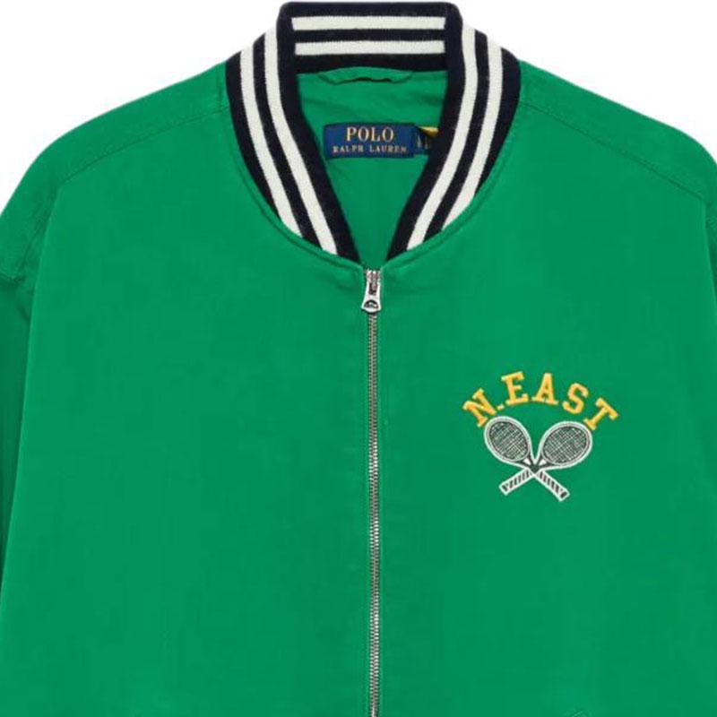 Polo Ralph Lauren Letter Zipper Long Sleeve Baseball Collar Loose Jacket Men Jackets Light-Green 710962235001