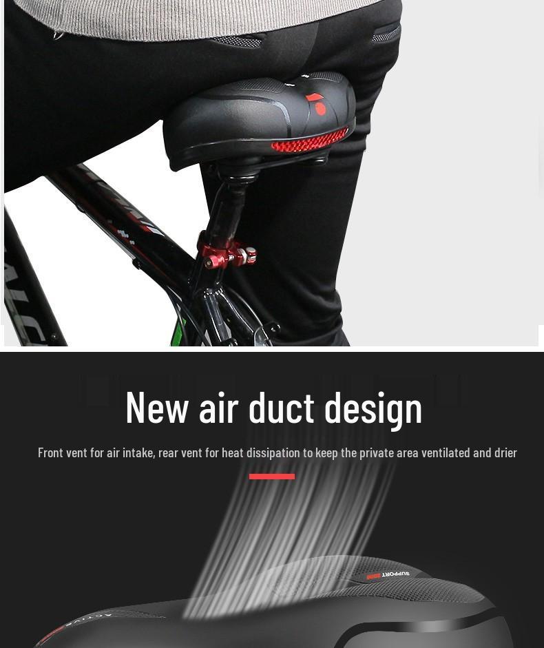 Super Soft Comfortable Bike Saddle with Seatpost & Bag
