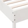 Solid Wood Bed without Mattress White 160x200 cm Pine Wood