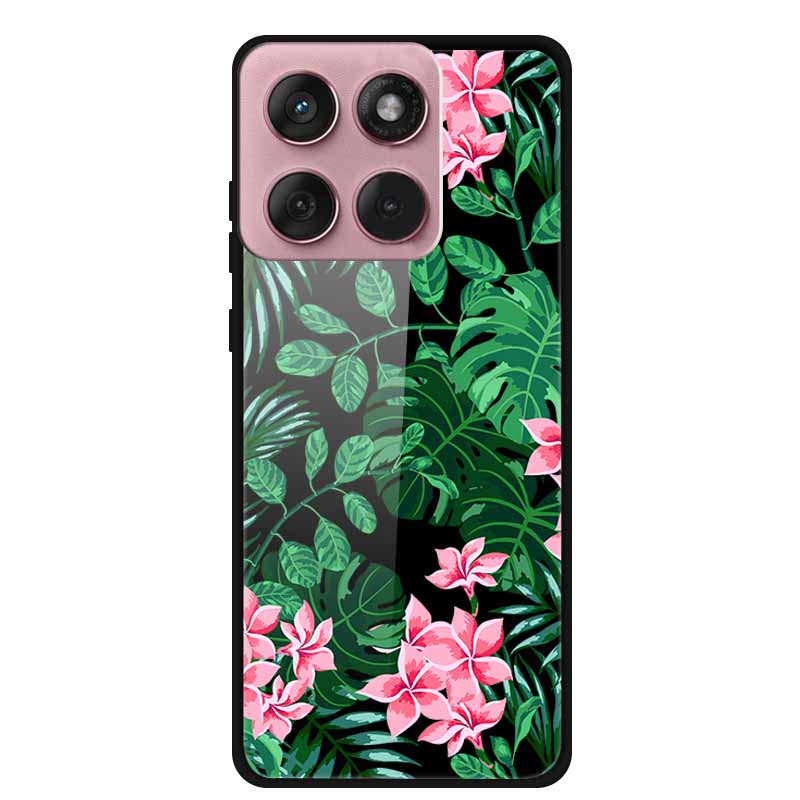 Für Motorola Edge 60 60s 5G Glas Hülle Cartoon Weicher Stoßfänger Hartes Gehärtetes Glas Rückseite Hülle Für Motorola Edge 60 Fusion Schale