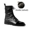 Boots Women's 2023 New Autumn Shoes Single Boots British Style Mid Barrel Slim Boots Children's Black Motorcycle Boots