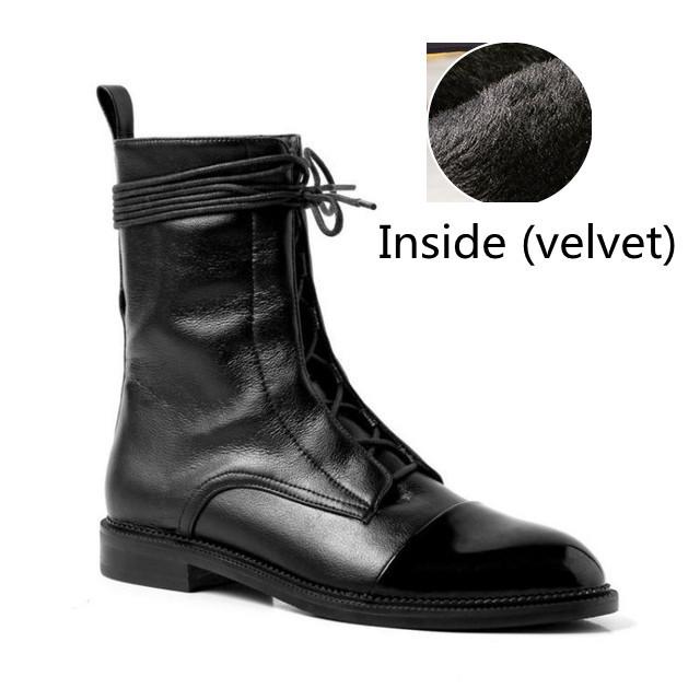 Boots Women's 2023 New Autumn Shoes Single Boots British Style Mid Barrel Slim Boots Children's Black Motorcycle Boots