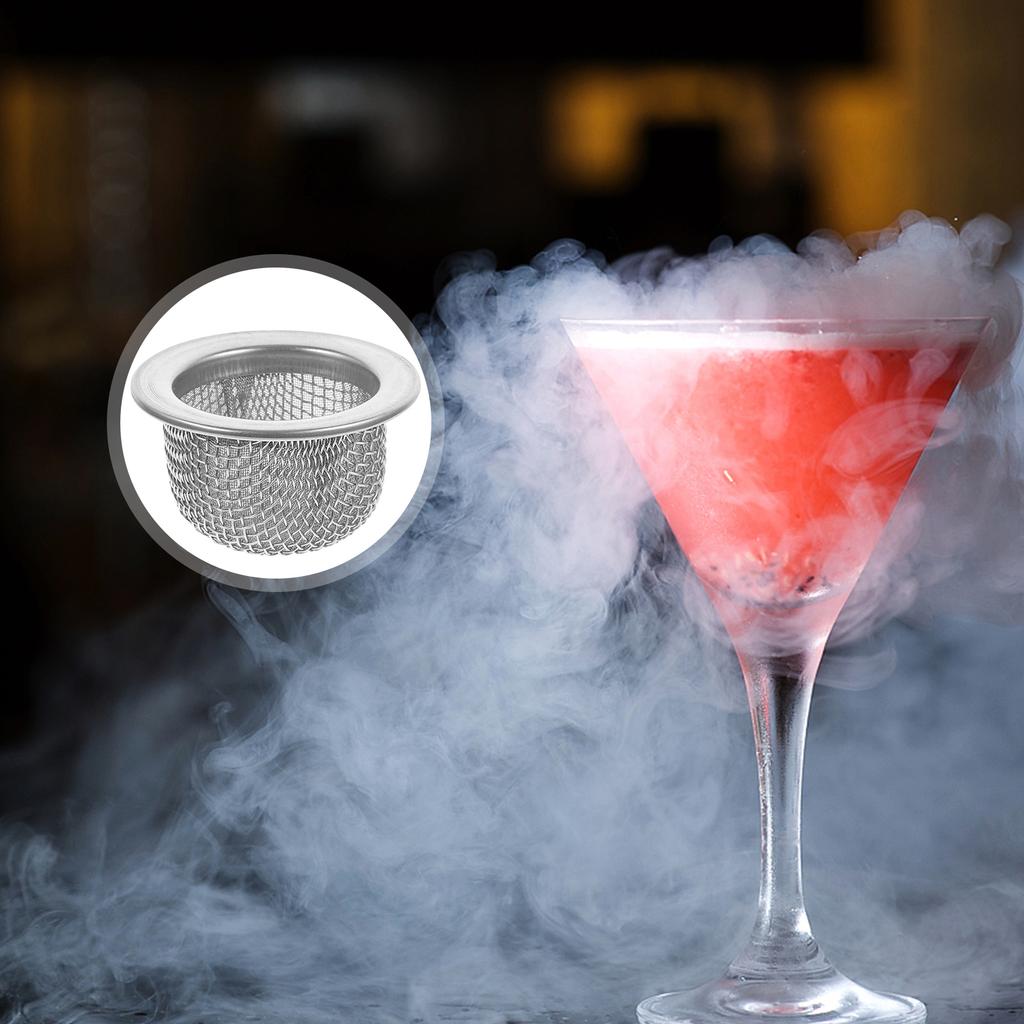 10 st Rostfritt Stål Cocktailisfilter Cocktailröksil Nätsil Set Bartendingsilar för Bar Drycker