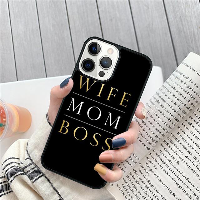 Wife Mom Boss Quotes Coque Shell For iPhone 17 Air 15 16 14 13 12 Pro Max 11 Pro Max Plus Phone Case Cover