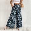 New Style Printed Wide-leg Pants with A Loose and Flowing Fit for Summer